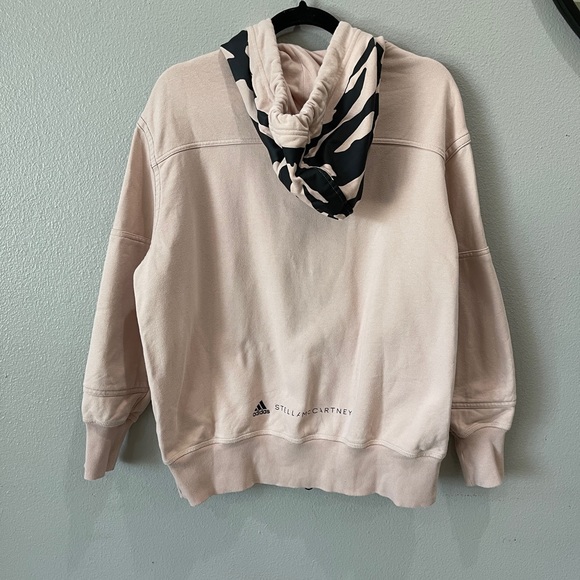 Adidas Stella Mccartney ASMC FZ Hooded Sweatshirt Zip Up Blush Black Size XS - Picture 5 of 10